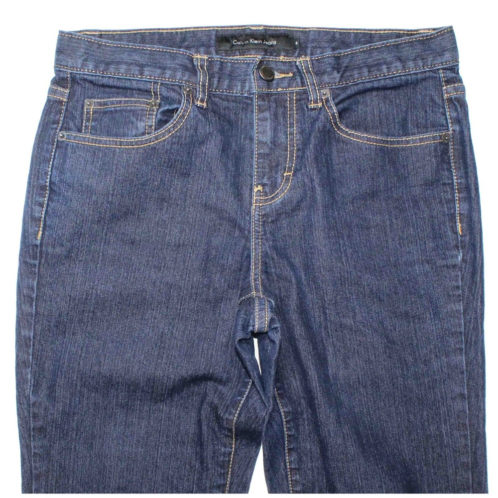 Calvin Klein Cotton Polyester Spandex Flare Jeans WG28A380 Womens Size 6 30 x 31 - Picture 2 of 8
